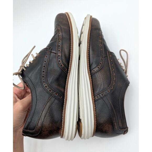 Cole Haan ØriginalGrand Wingtip Oxford Shoes Men's Dark Brown Size US8M EU41 - Picture 5 of 11